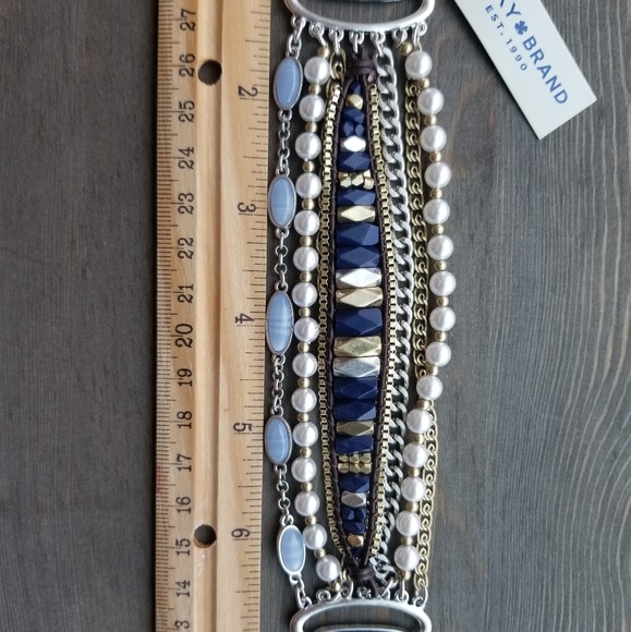Lucky Brand Milagro Indigo Ranch Leather Bracelet - Picture 6 of 6